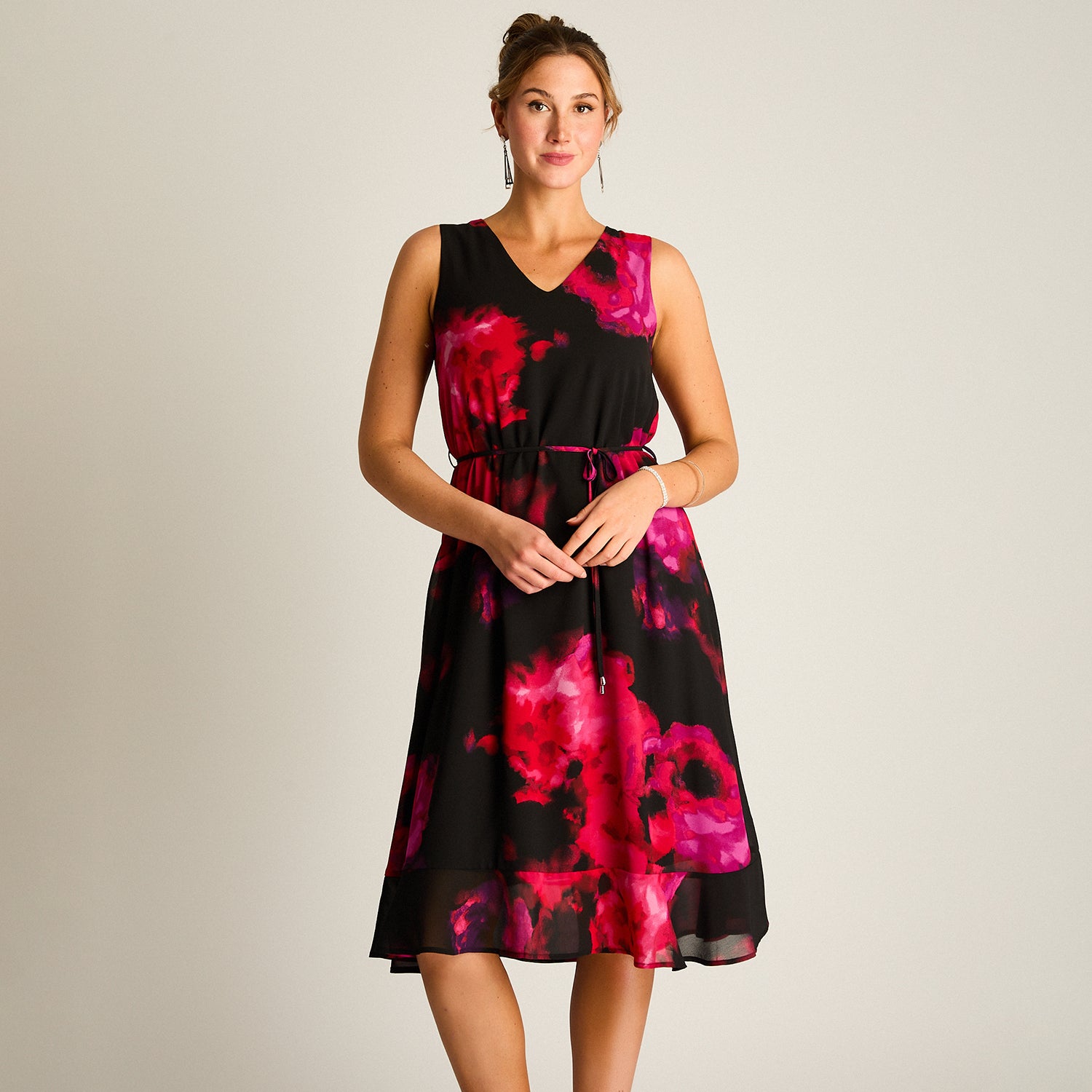 Vestido Midi Estampado Floral